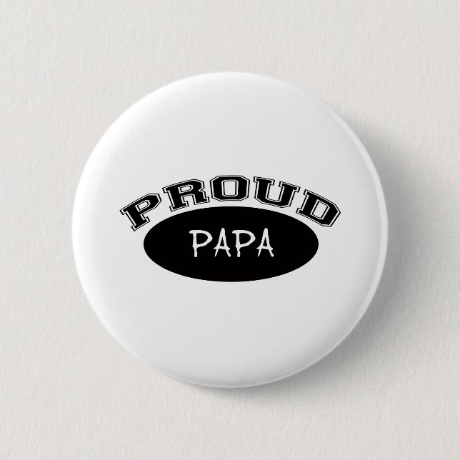 Stolt pappa (svarten) knapp (Framsida)