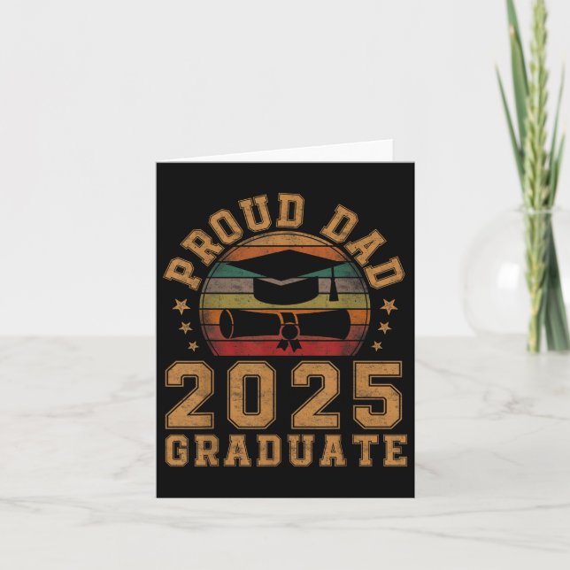 Stolt Pappa Till 2025 Års Examensstudent Far Senio Kort (Framsida)
