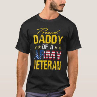 stolt pappa till arméveteran USA flagga T Shirt