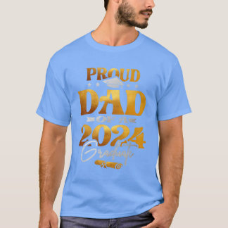 Stolt pappa till en 2024 examen klass 2024 Senior T Shirt