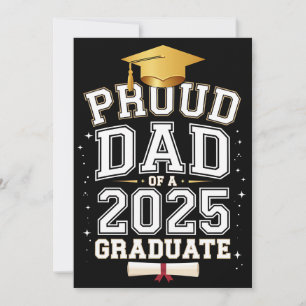 Stolt Pappa Till En 2025 Examen Familjeexamen Inbjudningar