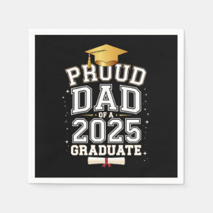 Stolt Pappa Till En 2025 Examen Familjeexamen Pappersservett