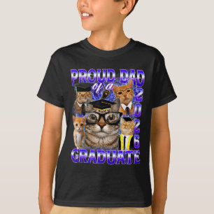 Stolt pappa till en 2026 examen rolig katt meme fö t shirt