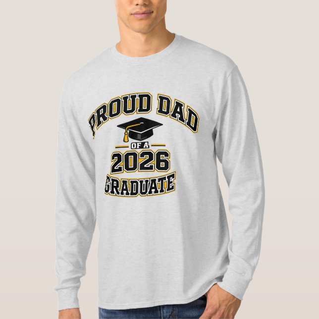 Stolt Pappa Till En 2026 Examen Varsity T Shirt (Framsida)
