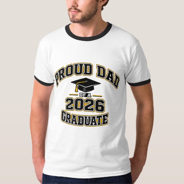 Stolt Pappa Till En 2026 Examen Varsity T Shirt (Framsida)
