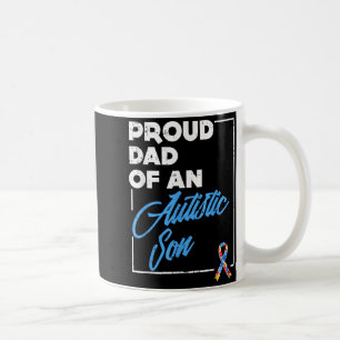 Stolt Pappa Till En Autistisk Son Tröja Autism Med Kaffemugg