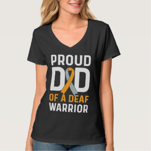 Stolt pappa till en döv krigare ASL teckenspråk T Shirt