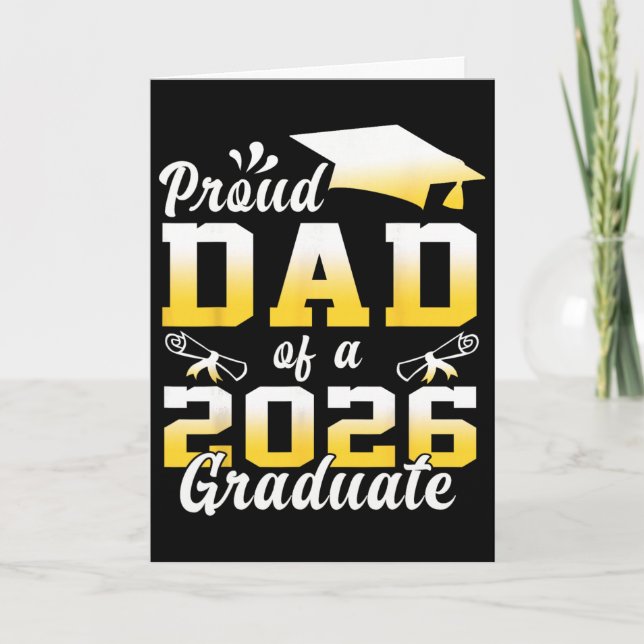 Stolt pappa till en examenklass 2026 Studenttröja  Kort (Framsida)