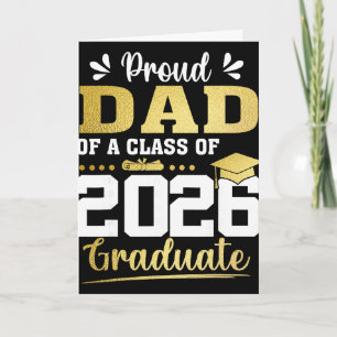 Stolt pappa till en examenklass 2026 Studenttröja  Kort