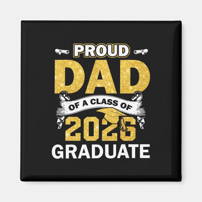 Stolt pappa till en examenklass 2026 Studenttröja  Magnet (Framsidan)