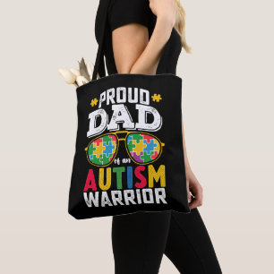Stolt Pappa Till En Familj Med En Autismkrigare Tygkasse