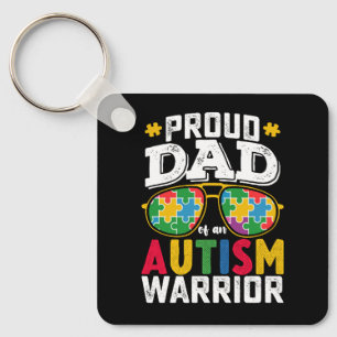 Stolt pappa till en familj som kämpar mot autism nyckelring
