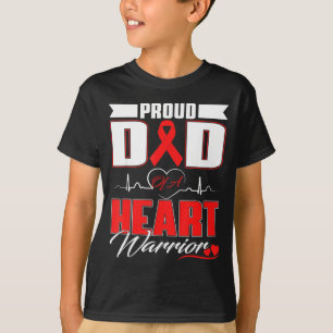 Stolt Pappa Till En Hjälte Hjärt Sjuka Medvetenhet T Shirt