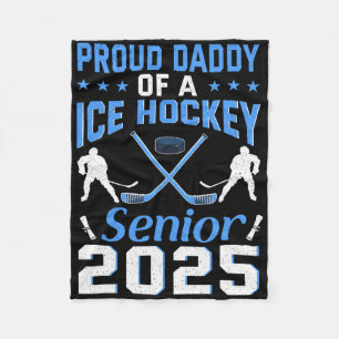 Stolt pappa till en ishockeysenior som tar examen fleecefilt