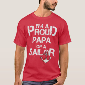 Stolt Pappa till en Sjöman retro vänner pojke T Shirt
