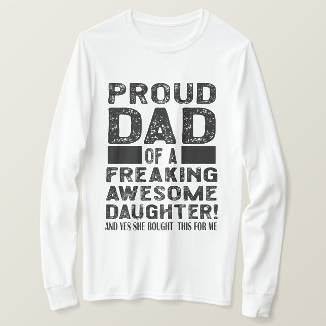 Stolt pappa till en underbar dotter t shirt (Design framsida)