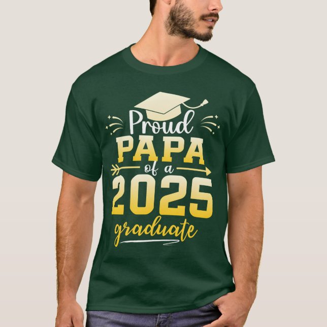 Stolt Pappa Till En Utexaminerad Elev Från Klass 2 T Shirt (Framsida)