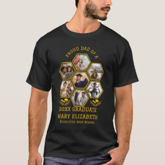 Stolt Pappa till en XX:XX-examen | Fotokollage T Shirt