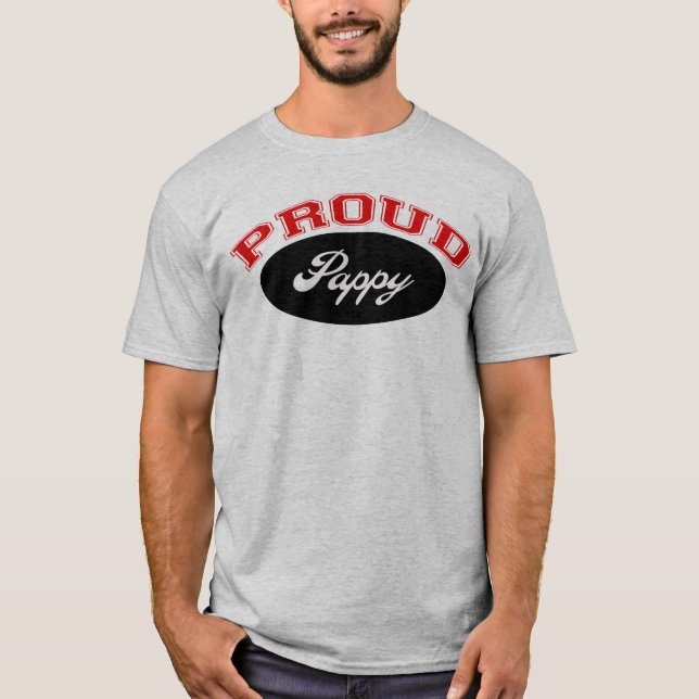 Stolt Pappy (rött och svart) Tee (Framsida)