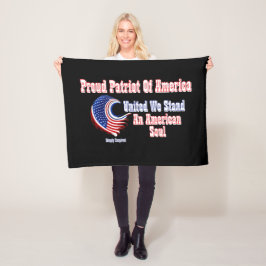 Stolt patriot av Amerika - en amerikansk själ Fleecefilt