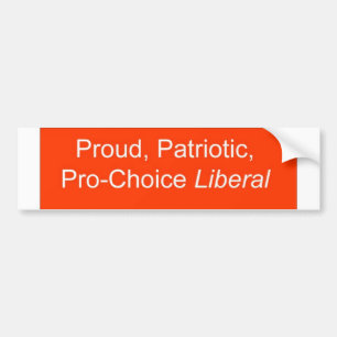 Stolt, patriotisk Pro-Prima liberal person Bildekal