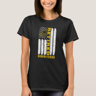 Stolt Pensionerad 911-Dispatch Med Pension Us Flag T Shirt