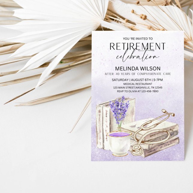 stolt pensionerad läkare/läkare Pension Party Inbjudningar (Skapare uppladdad)