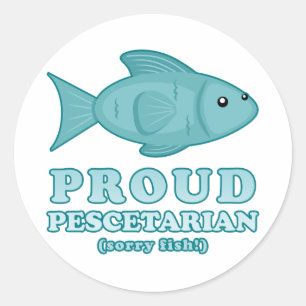 Stolt Pescetarian Runt Klistermärke