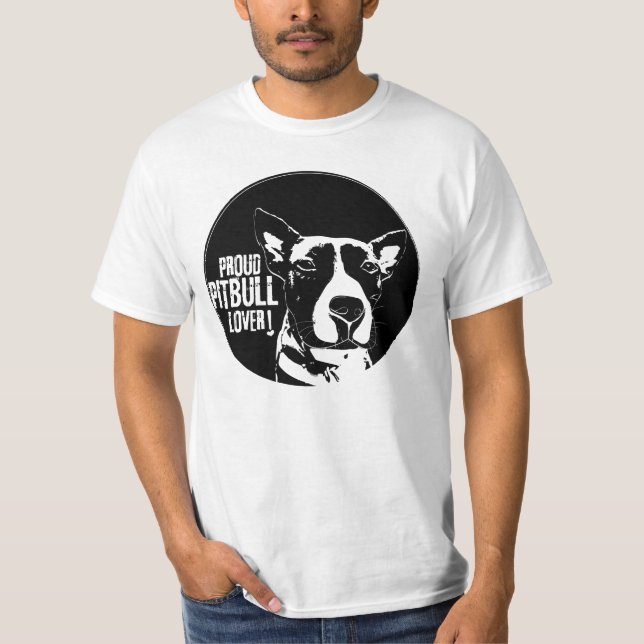STOLT PITBULL-ÄLSKARE TEE SHIRT (Framsida)