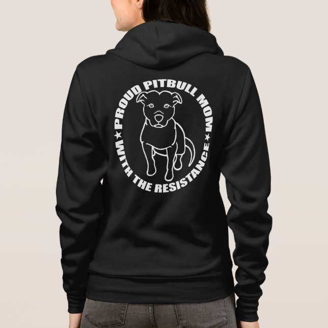 Stolt Pitbull mammor med motståndet T Shirt (Baksida)