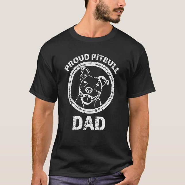 Stolt Pitbull pappamanar skjorta Tee Shirt (Framsida)