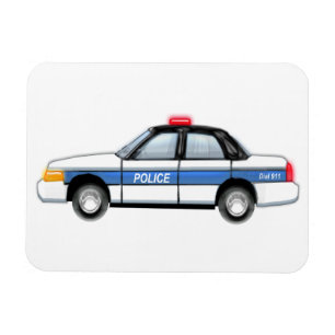 Stolt polisbil magnet