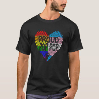 Stolt Pop Pop Hbtq Med Regnbåge Och Transpersonfla T Shirt