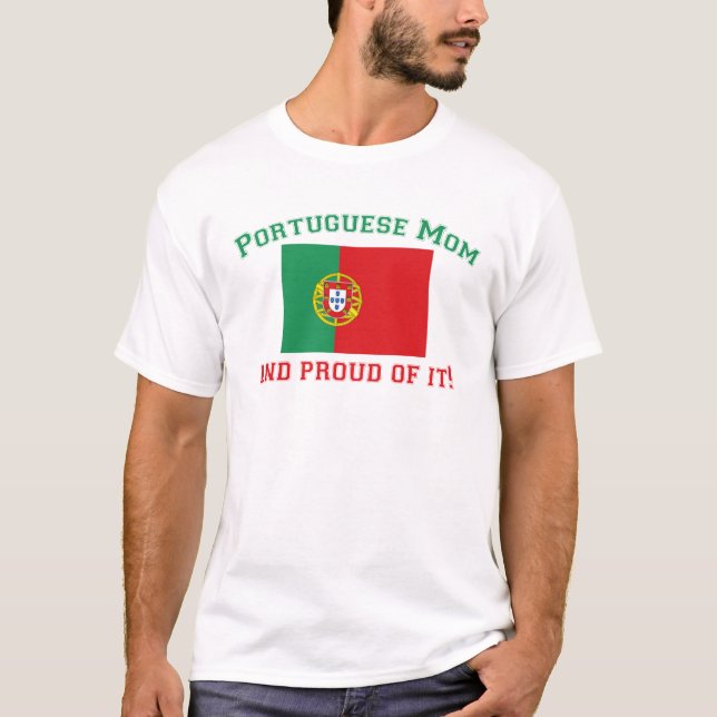 Stolt portugisisk mamma t-shirt (Framsida)