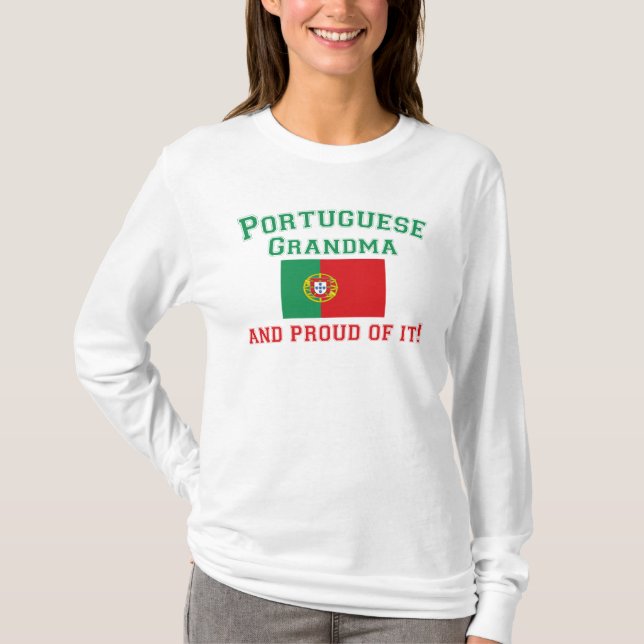 Stolt portugisisk mormor tee shirt (Framsida)