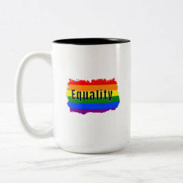 Stolt Pride Regnbåge Likhet Två-Tonad Mugg