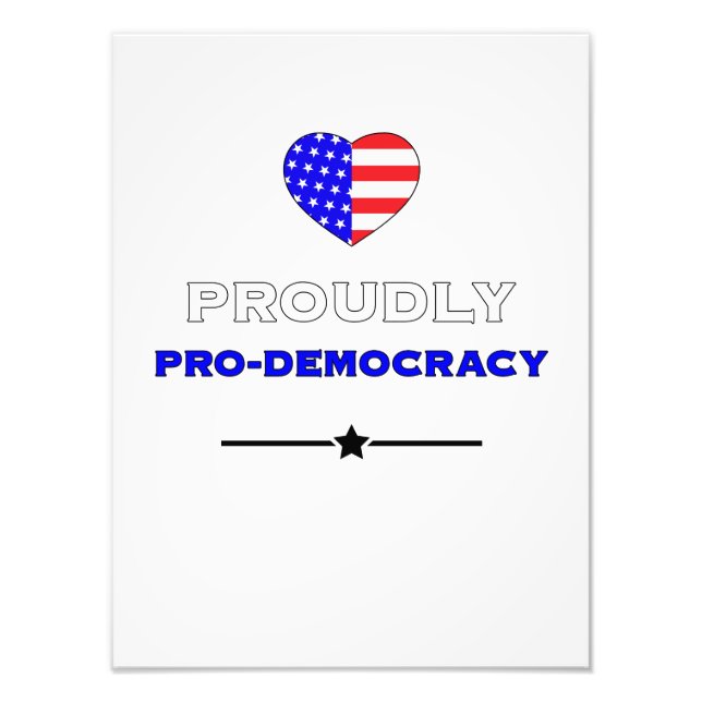 stolt pro-demokrati fototryck (Framsidan)