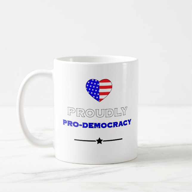 stolt pro-demokrati kaffemugg (Vänster)