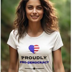 stolt pro-demokrati t shirt