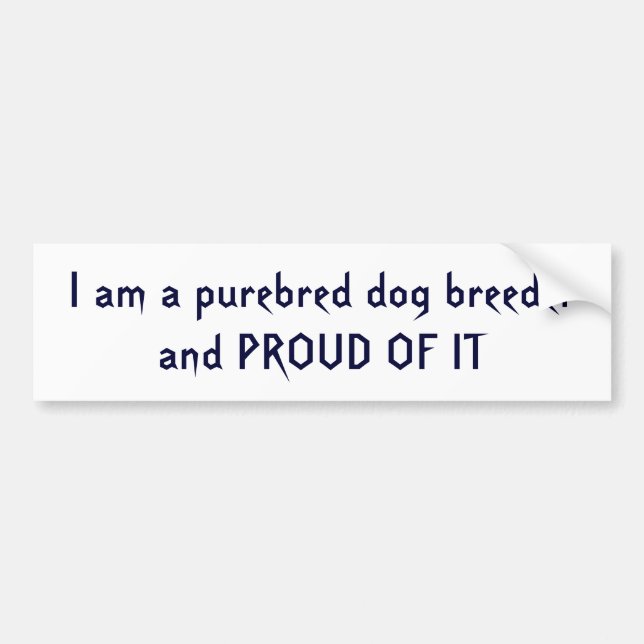 Stolt Purebredhund Breeder2 Bildekal (Framsidan)