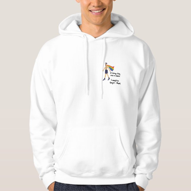 stolt Queer Pullover: Cute, Funny, Kärlek Hoodie (Framsida)