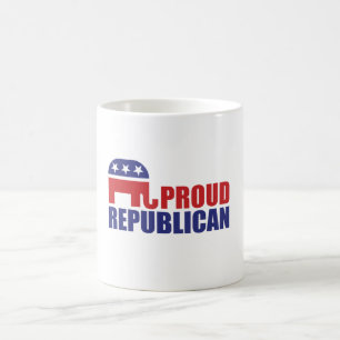 Stolt republikansk elefant kaffemugg