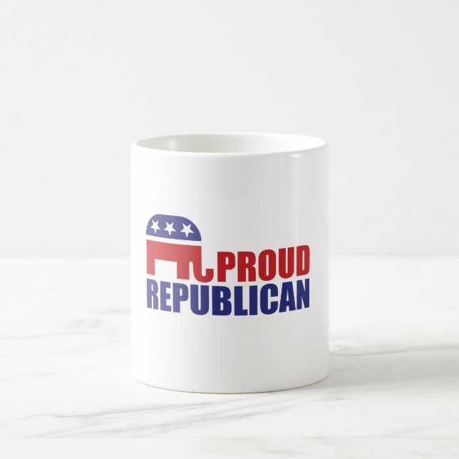Stolt republikansk elefant kaffemugg (Center)