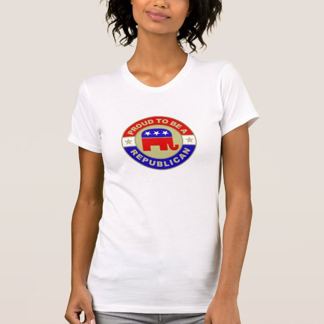 Stolt republikanska skjortor t-shirt (Framsida)