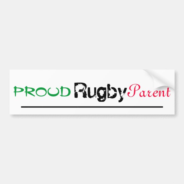 stolt rugbyförälder bildekal (Framsidan)