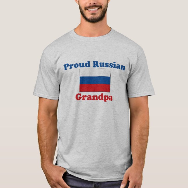 Stolt rysk morfar tee shirt (Framsida)