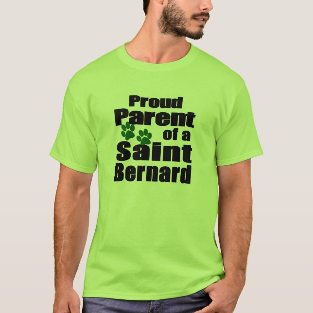 Stolt Saint Bernard Förälder T-shirt (Framsida)
