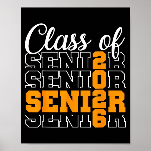 Stolt senior 2026 examen gymnasieklass poster (Framsidan)