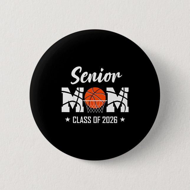 Stolt senior basketboll mamma 2026 examen  knapp (Framsida)