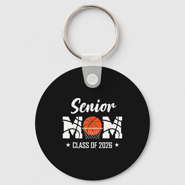 Stolt senior basketboll mamma 2026 examen  nyckelring (Framsida)